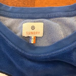 Sundry Heart Blue Terry Sweatshirt Sz 1
